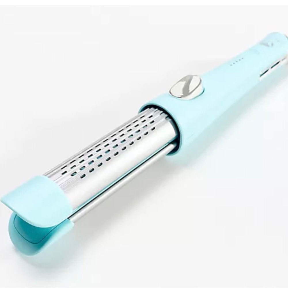 Sleek Silver and Blue Hair Curler